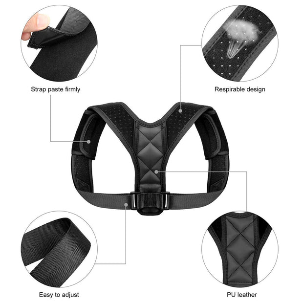 Breathable Adjustable Posture Corrector for Back Support
