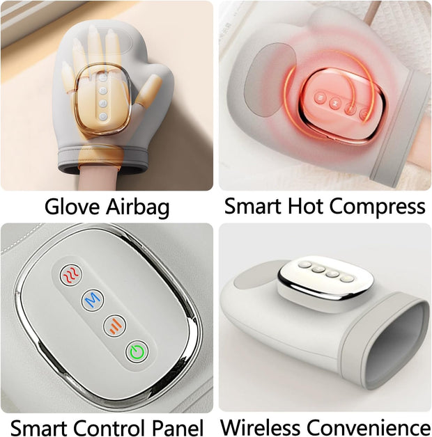 Hand Massager with Heat and Compression For Arthritis and Carpal Tunnel