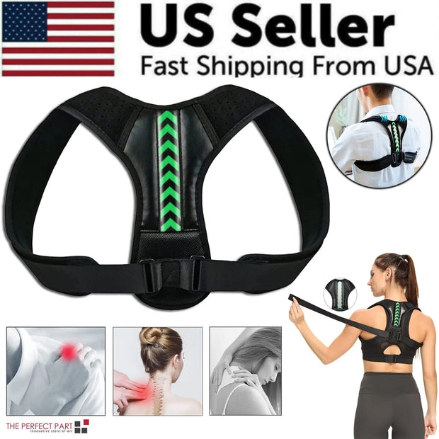 Adjustable Shoulder Back Posture Corrector Brace Belt Strap