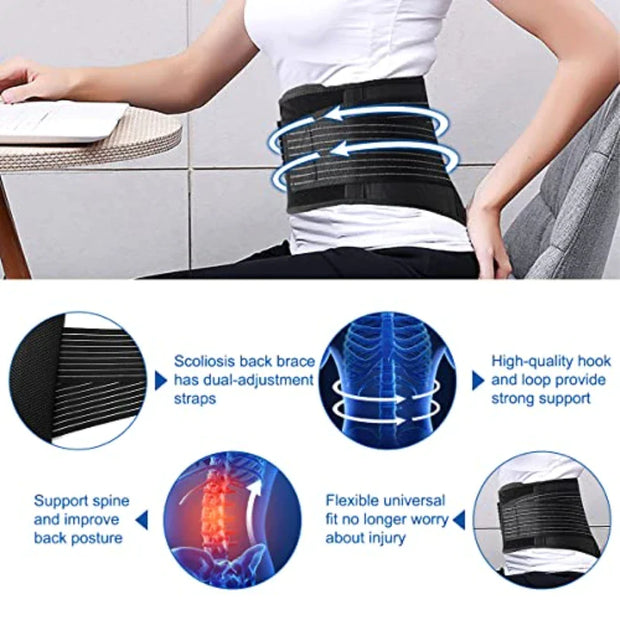 Lower Back Support Brace Lumbar Waist Belt