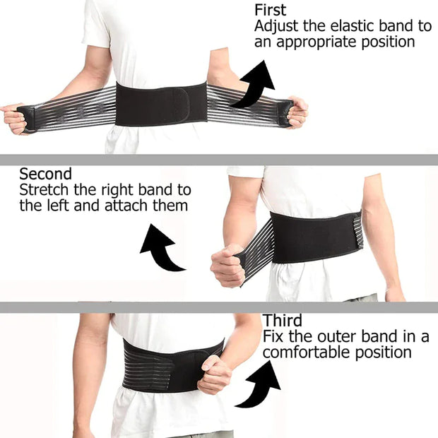 Lower Back Support Brace Lumbar Waist Belt
