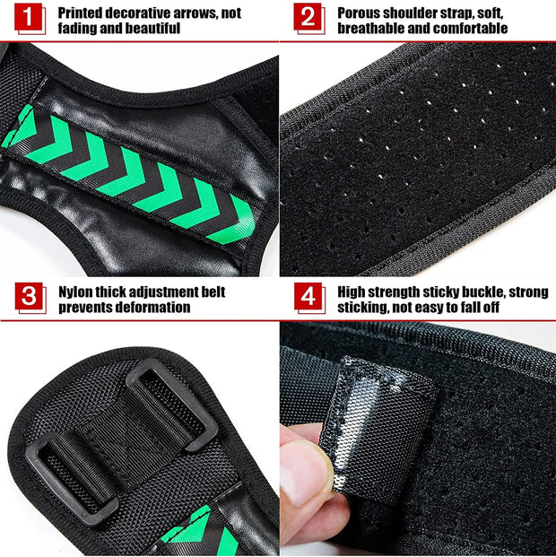 Adjustable Shoulder Back Posture Corrector Brace Belt Strap