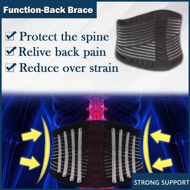 Lower Back Support Brace Lumbar Waist Belt